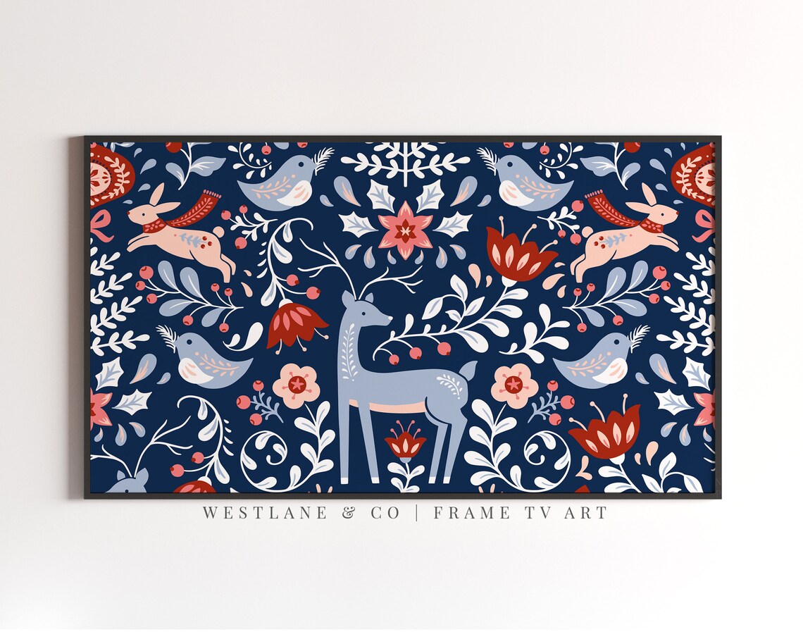 Scandinavian TV Pattern, Modern Christmas Festive