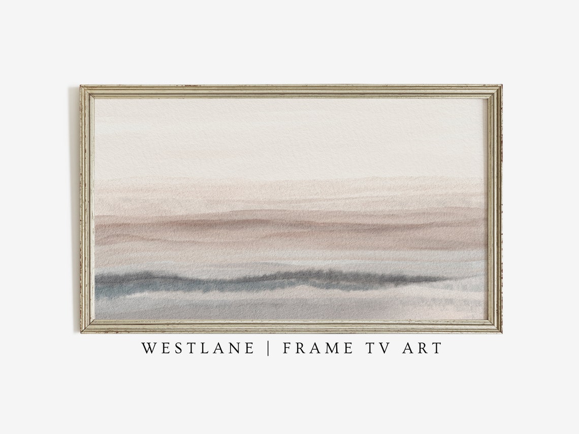 Muted Modern Landscape Minimalist Abstract Soft Horizon Art Poster