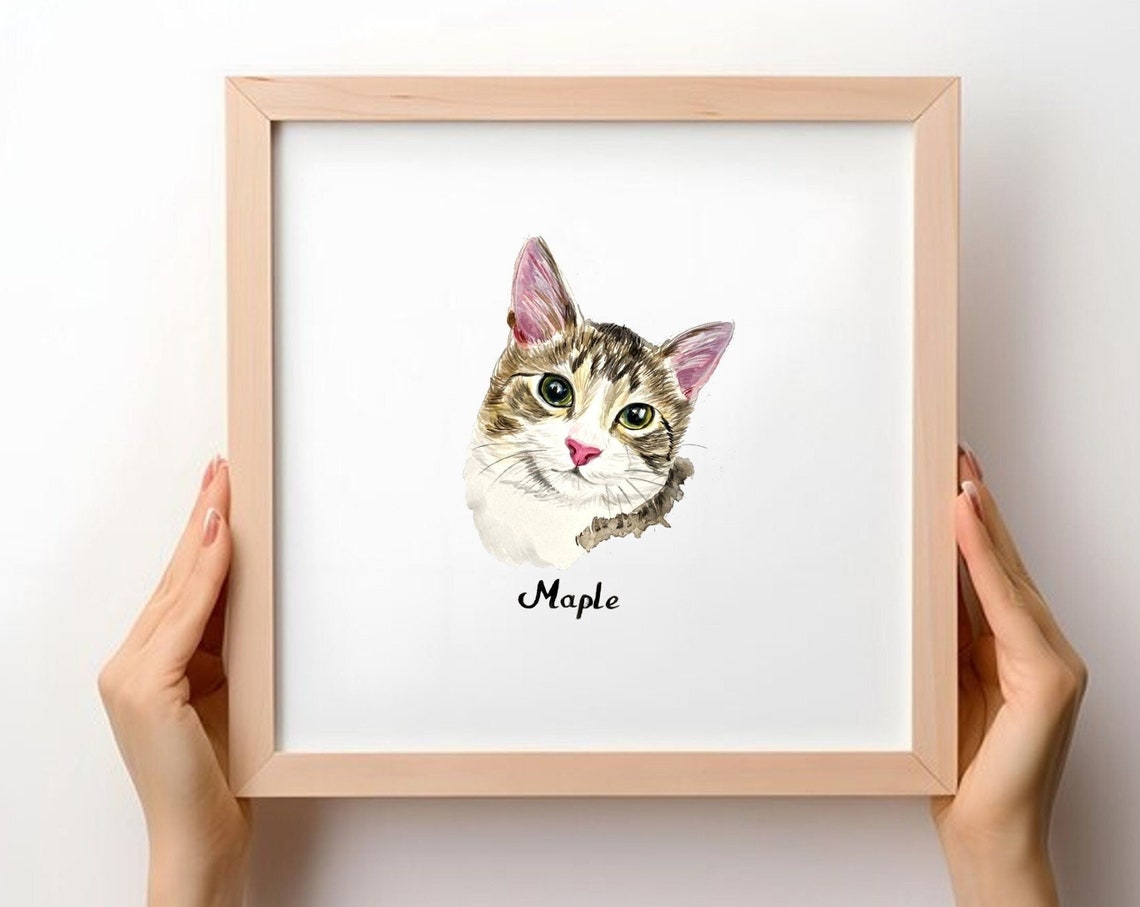 Custom Cat Portrait From Photo, Pet Painting - Image 3