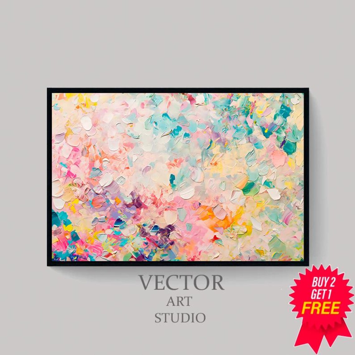 Colorful Modern Contemporary Abstract Art Print - Image 4