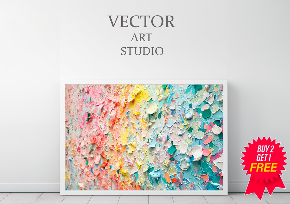 Colorful Abstract Contemporary Wall Art Print - Image 3