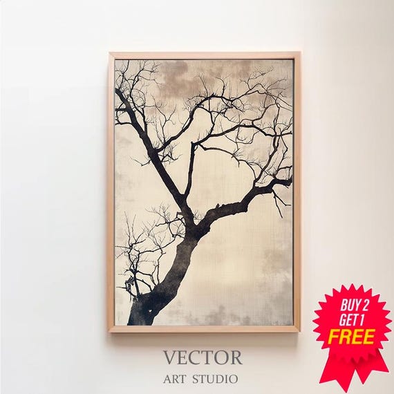 Wabi Sabi Wall Art Wabi Sabi Abstract Tree Art Neutral Print Wabisabi Texture Print Modern Neutral Print
