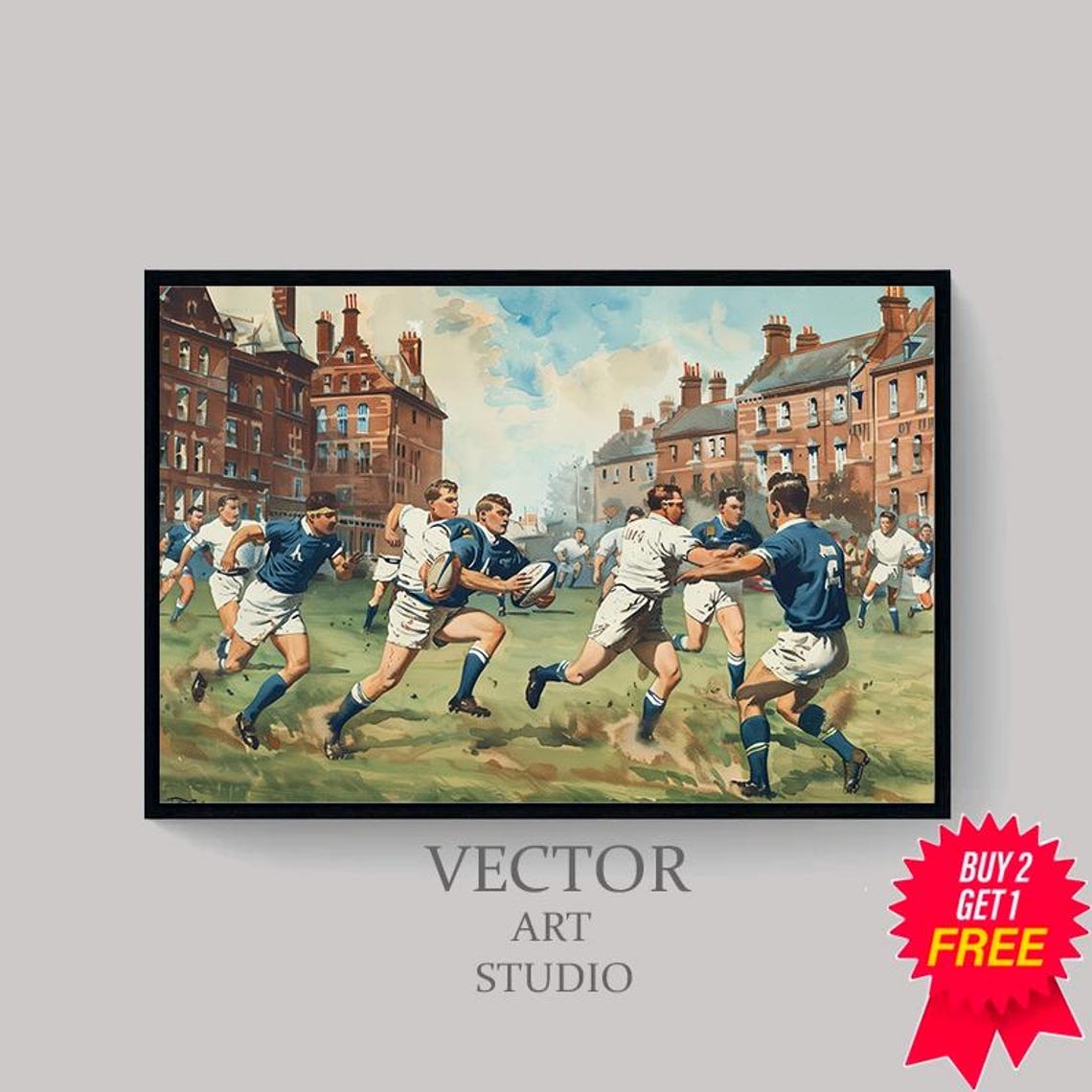 Football Print Football Art Football Posters Sport Art Prints Football Art Prints Football Wall Art Wall Art - Image 4