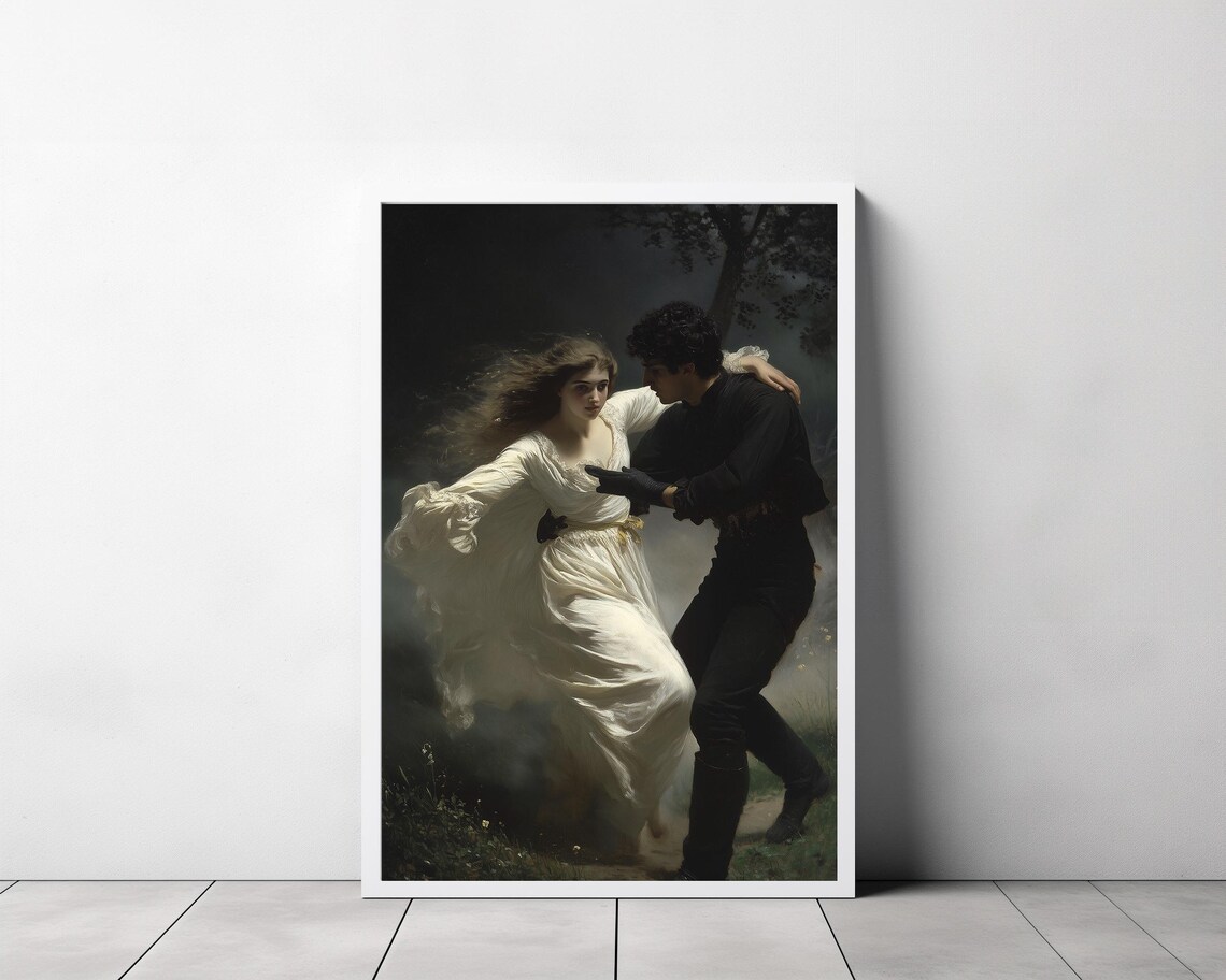 Lilith And Her Lover Escape The Garden Lilith Art Vintage Dark Art Occult Poster Gothic Home Decor Witchcraft Wiccan Art Witch Print - Image 3