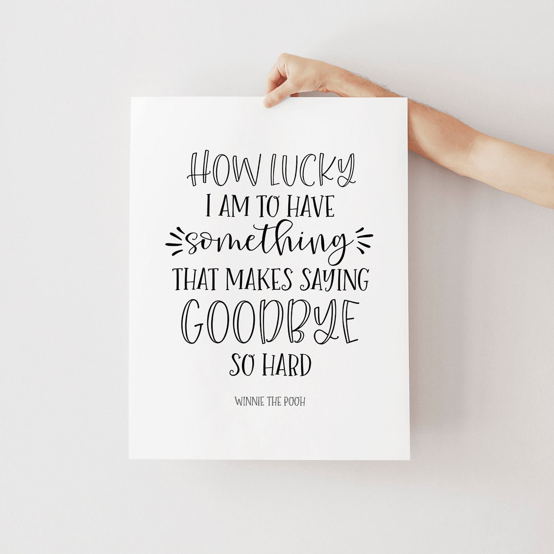 How Lucky I Am To Have Something Winnie The Pooh Quote Wall Art - Image 2