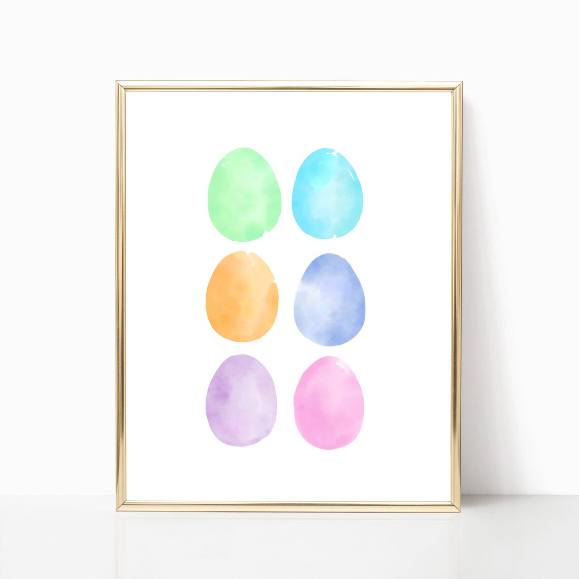 Watercolor Easter Eggs, Trendy Easter Decor