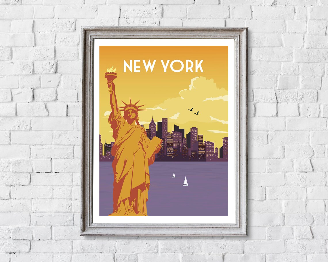 New York Retro Travel Poster, Travel Poster - Image 2
