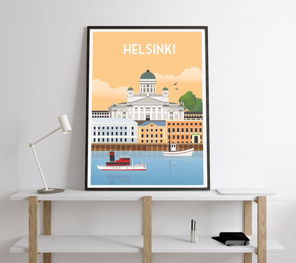 Helsinki Travel Poster, Finland City Art Print - Image 2