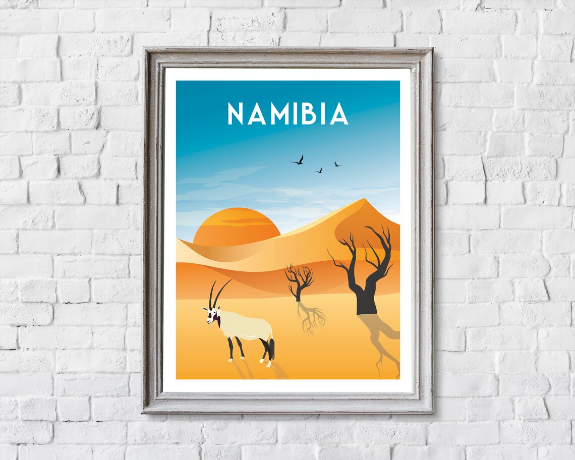 Namibia Travel Poster, Africa Travel Art Print - Image 2