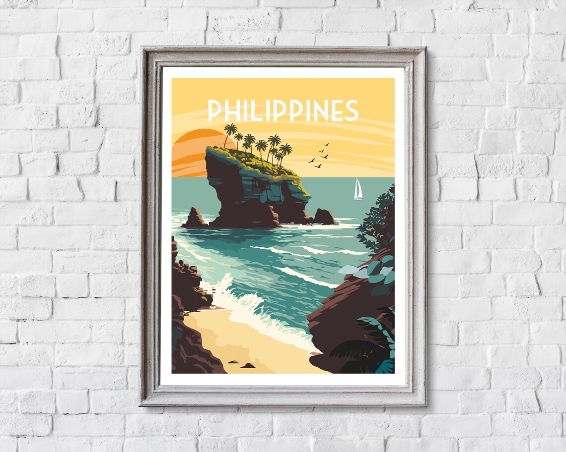 Philippines Retro Travel Poster, Asia Travel Print - Image 2