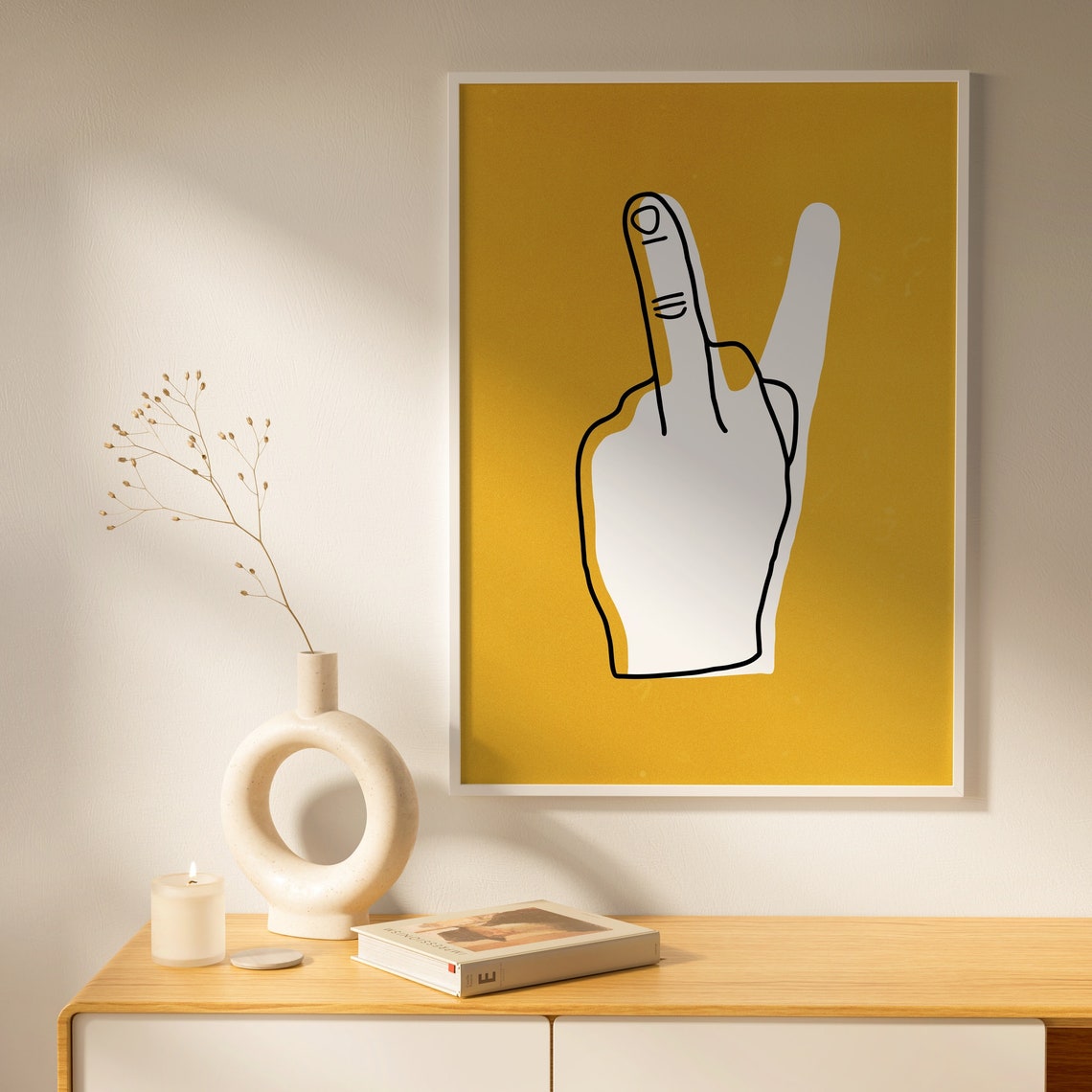 Two Moods Funny Sassy Pop Art Print - Image 2