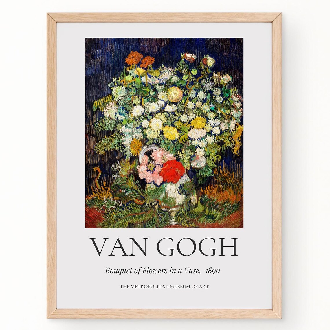Van Gogh Bouquet of Flowers in a Vase 1890 Floral Still Life Poster
