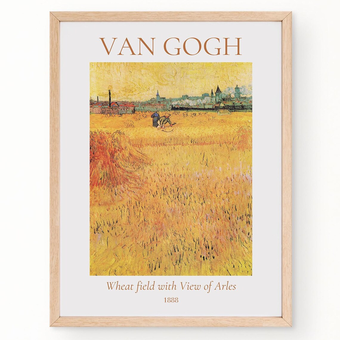 Van Gogh Wheat Field with View of Arles 1888 Golden Harvest Poster
