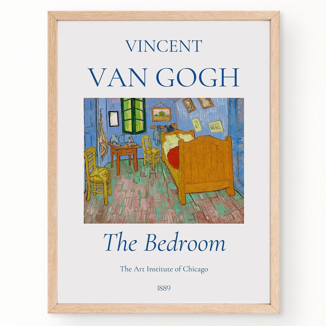 Van Gogh The Bedroom 1889 Arles Blue Room Interior Museum Art Poster