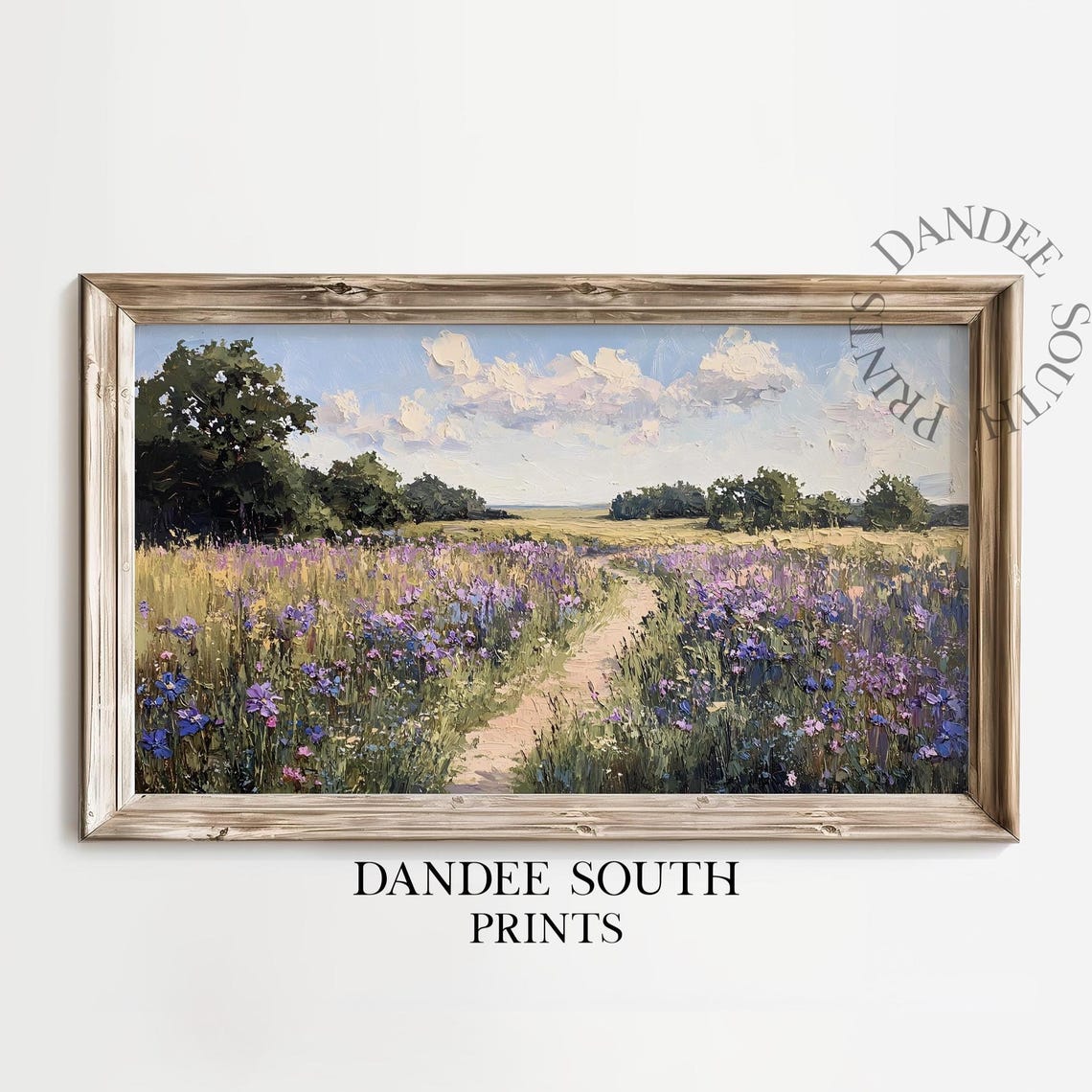 Wildflowers Landscape Tv Art For Frame Smart Spring Flowers Painting Floral Home Decor Tv010