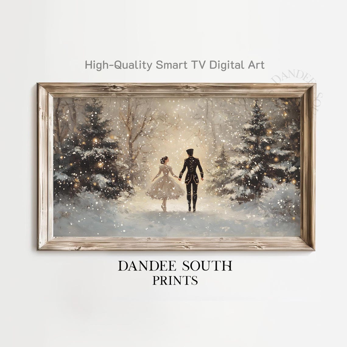 Nutcracker Ballet Winter Snow Scene Smart TV Digital Art Print