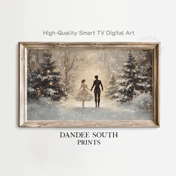 Nutcracker Ballet Winter Snow Scene Smart TV Digital Art Print