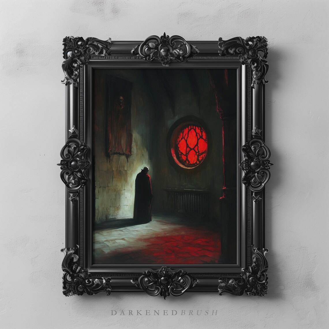 Cloaked Vampire Dracula Gothic Horror Art Print