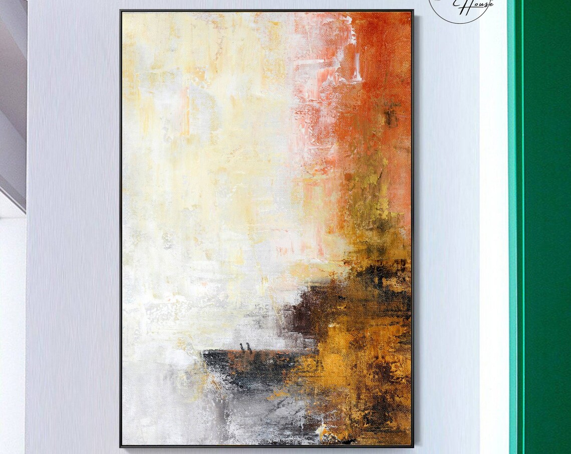 Textured Abstract Painting, Oversize Wall Art Print