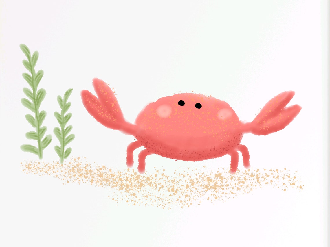 Baby Ocean Theme Crab Nursery Art Print - Image 3