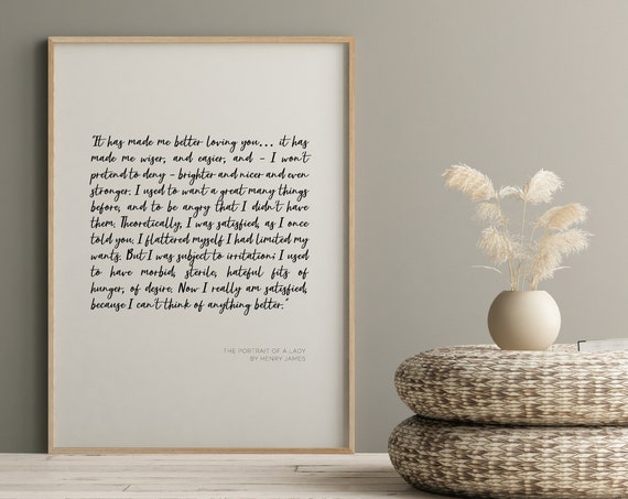 Wedding Gift For Wife Henry James Portrait Of A Lady Poem Love Poem Soulmate Poems Soulmate Gift Wife Gift Engagement Gift