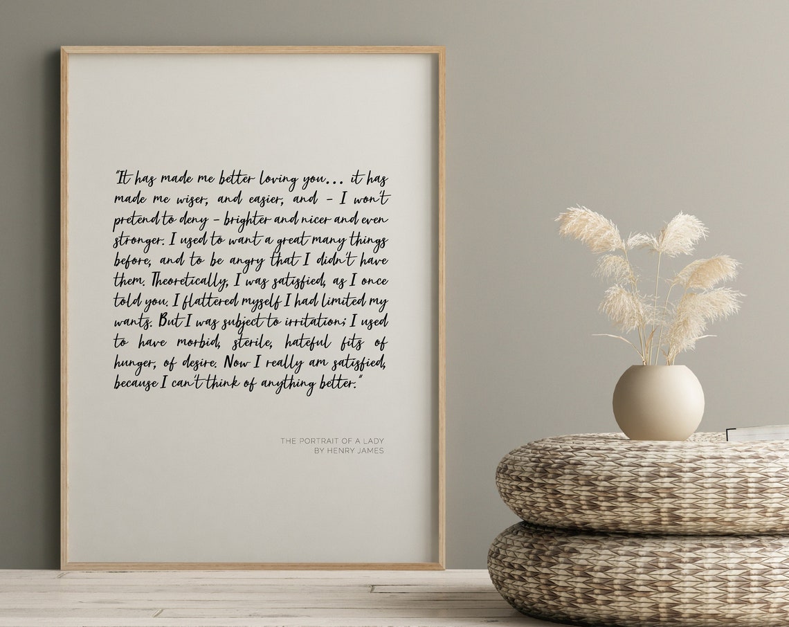 Wedding Gift For Wife Henry James Portrait Of A Lady Poem Love Poem Soulmate Poems Soulmate Gift Wife Gift Engagement Gift