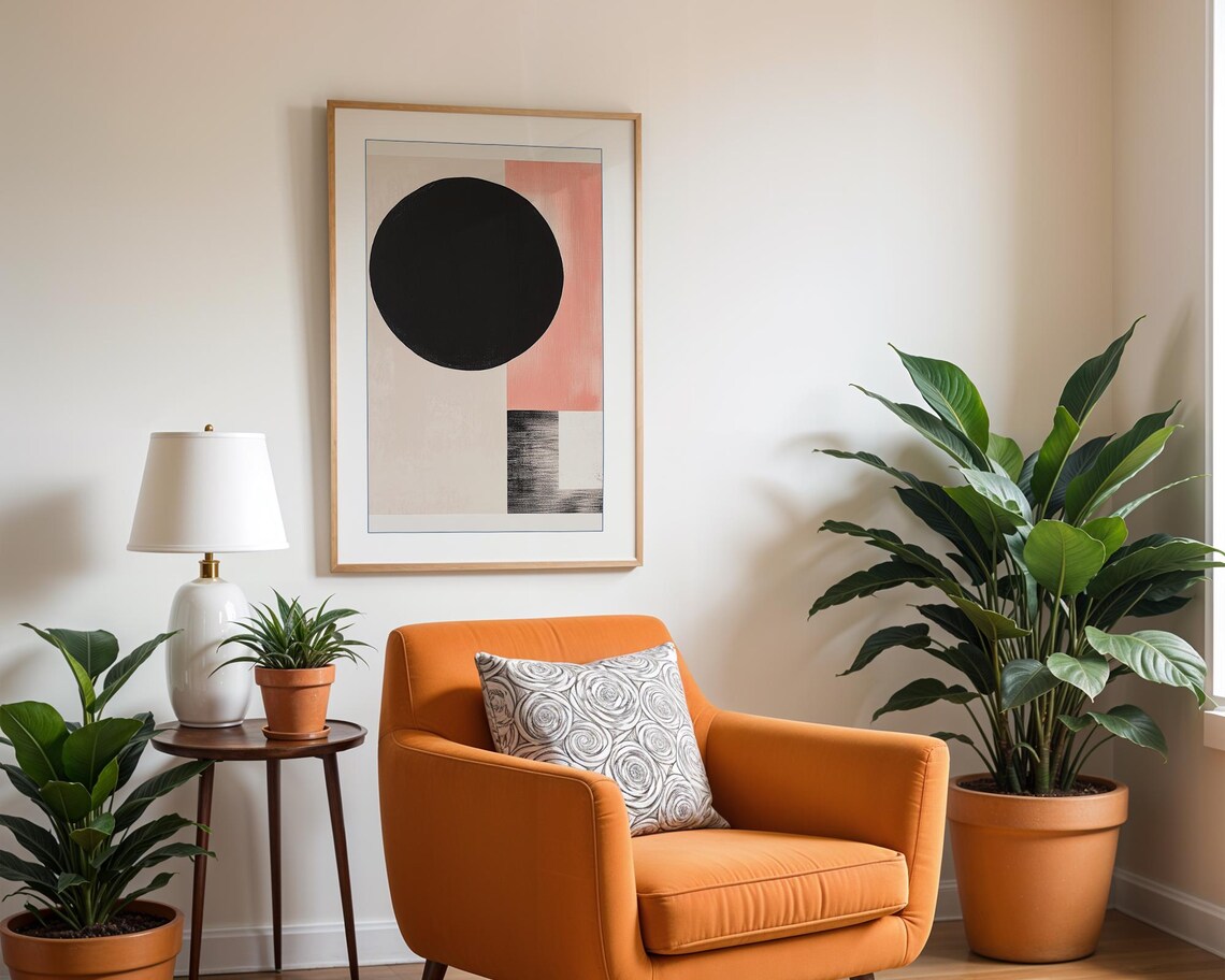 Geometric Abstract Minimalist Contemporary Circles - Image 3