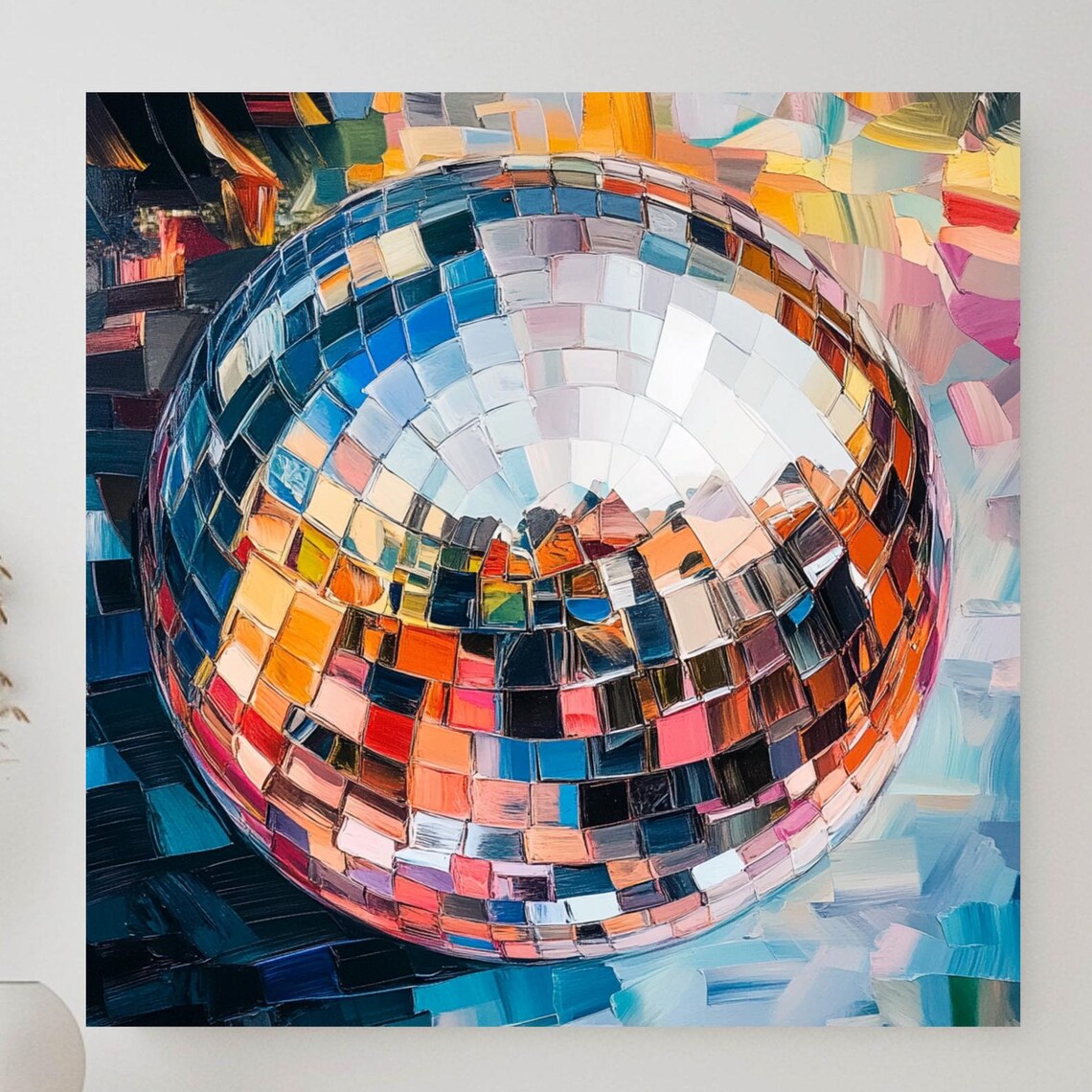 Disco Ball Art Print, Groovy Funky Decor