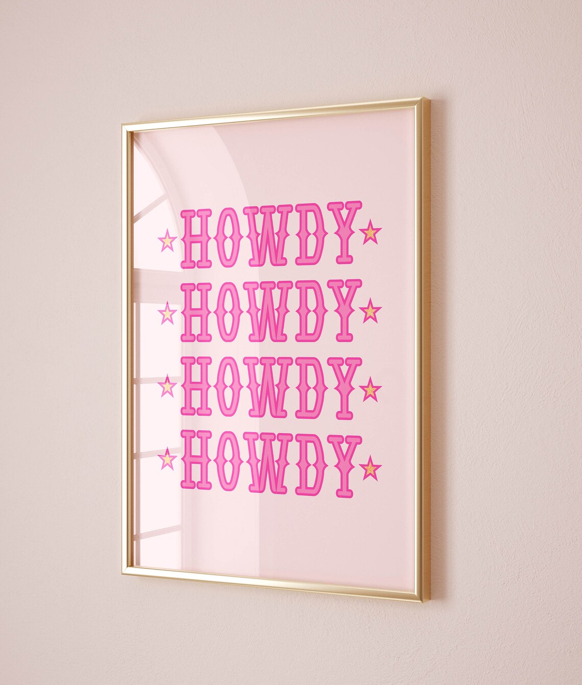Howdy Cowgirl Poster, Pink Western Apartment Decor - Image 3