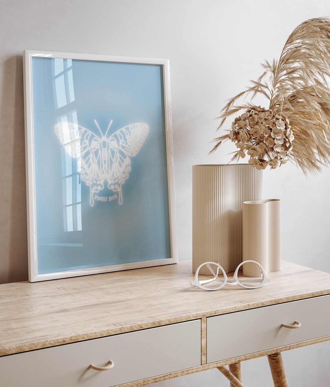 Aura Poster, Preppy Dorm Zen Butterfly Art Print - Image 2