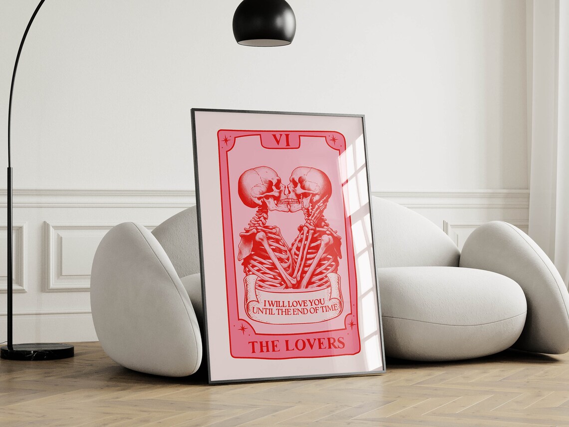 Lovers Tarot Card Apartment Decor Art Print - Image 3