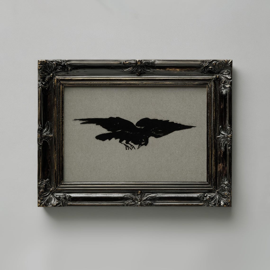 The Raven by Edouard Manet Flying Bird Vintage Lithograph Poster - Image 2