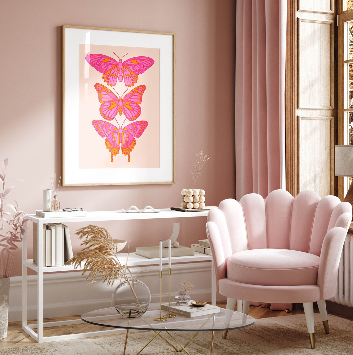 Butterfly Maximalist Wall Art, Preppy Room Decor - Image 3