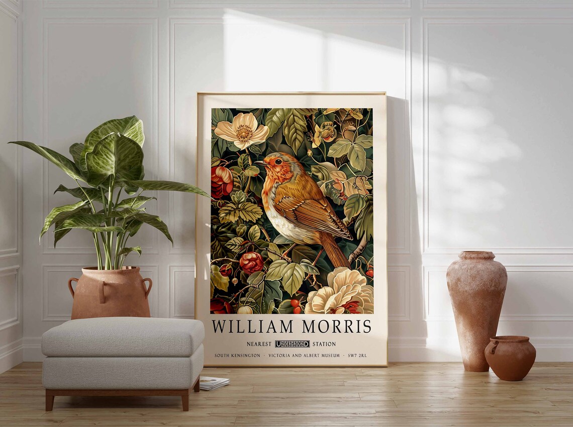 William Morris Bird Botanical Art Print, Kew Gardens - Image 3