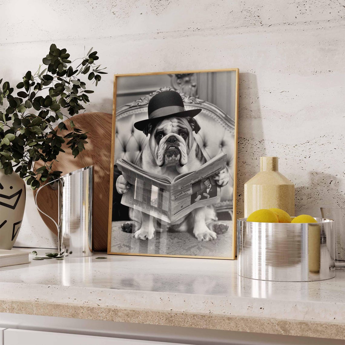 Funny Dog Poster Dog Print Surreal Poster Photographic Art Funny Print Surrealist Art Animal Print Retro Decor Animal Gift - Image 2