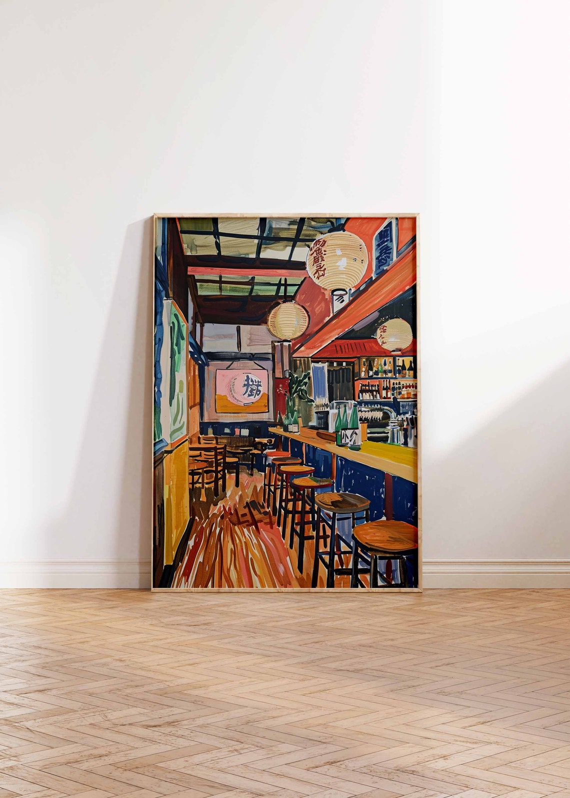 Japanese Izakaya Bar Poster Tokyo Bar Art Japanese Poster Tokyo Print Cocktail Bar Poster Asian Bar Scene Poster Japanese Decor - Image 2