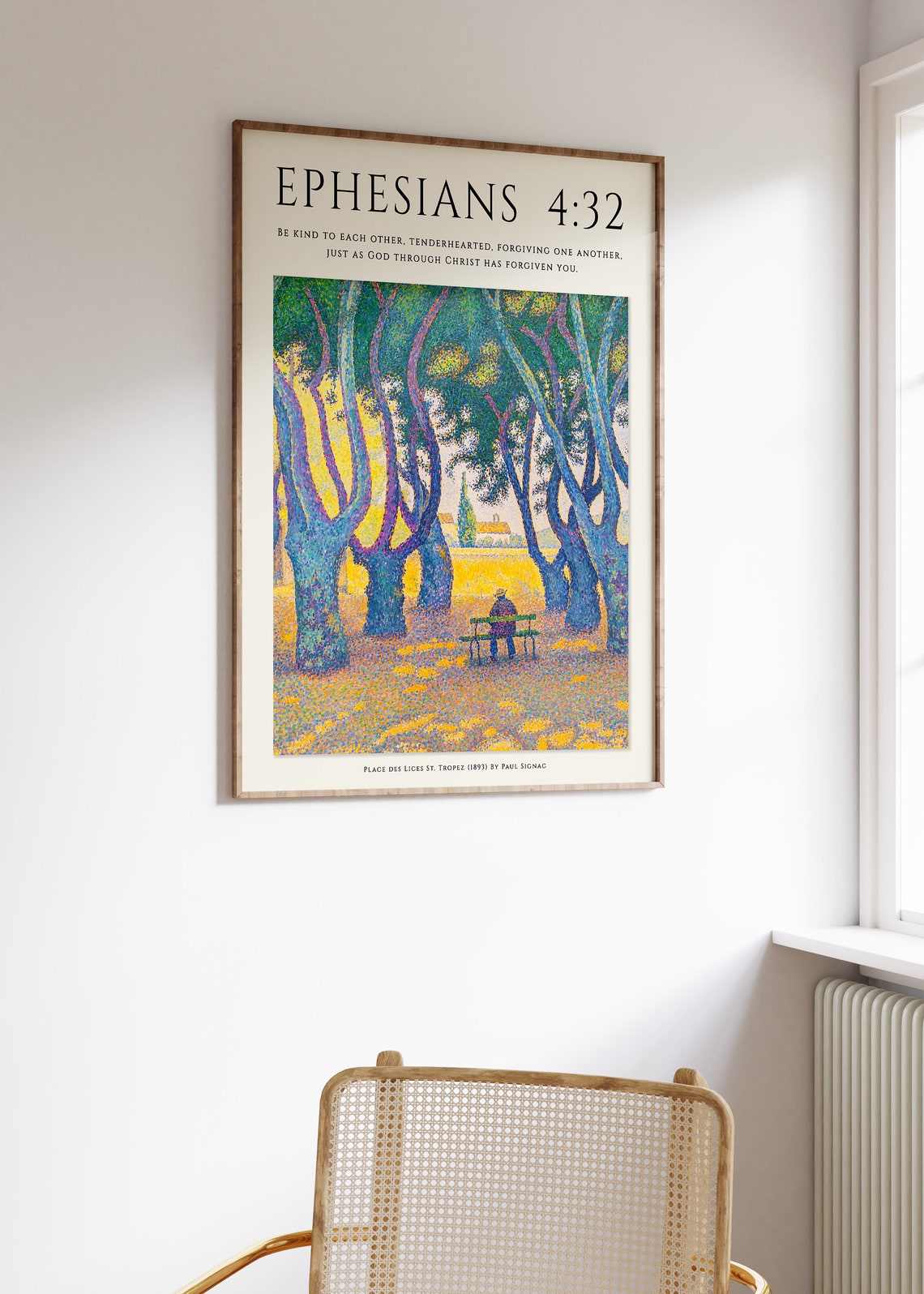 Ephesians 4:32 Paul Signac Pointillism Bible Verse Faith Poster - Image 2