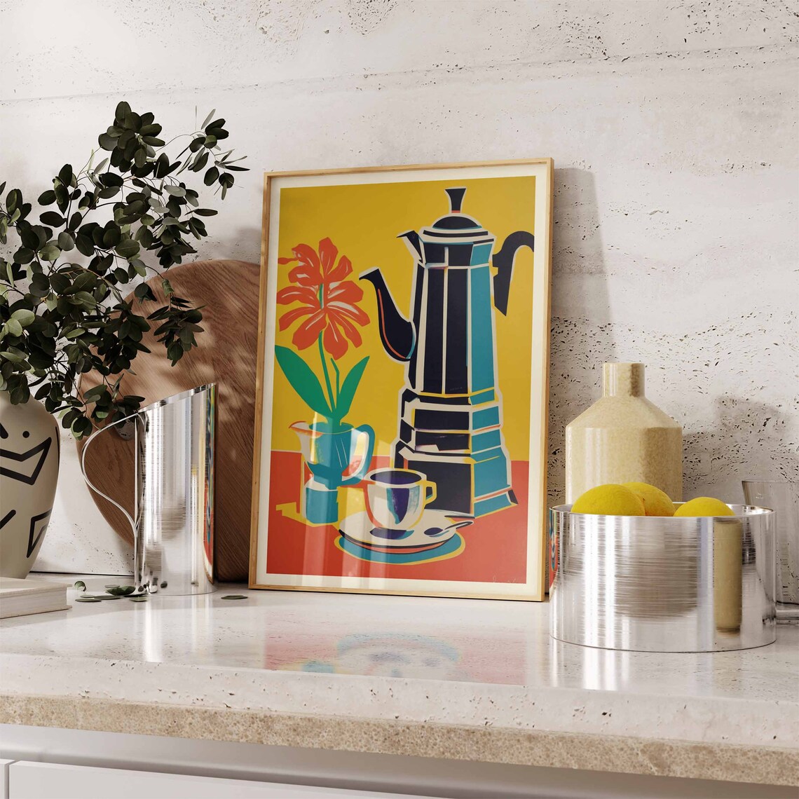 Vintage Coffee Poster, Kitchen and Cafe Art Print - Image 3