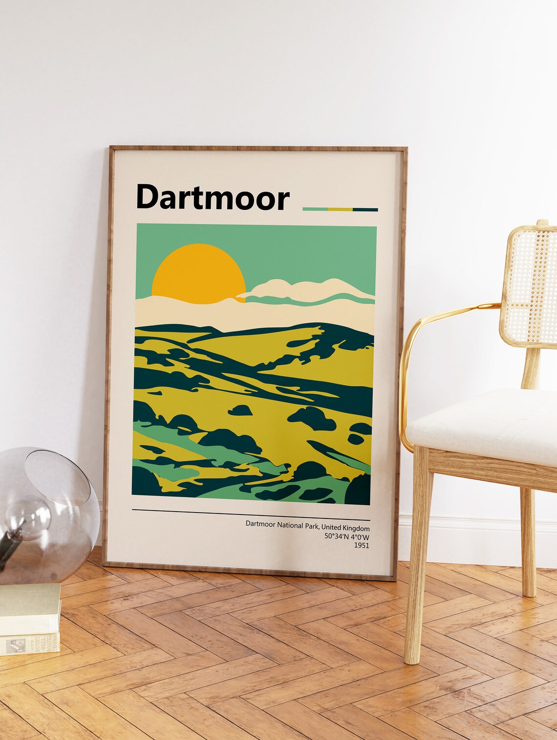 Dartmoor National Park Travel Poster, UK Nature Print - Image 2