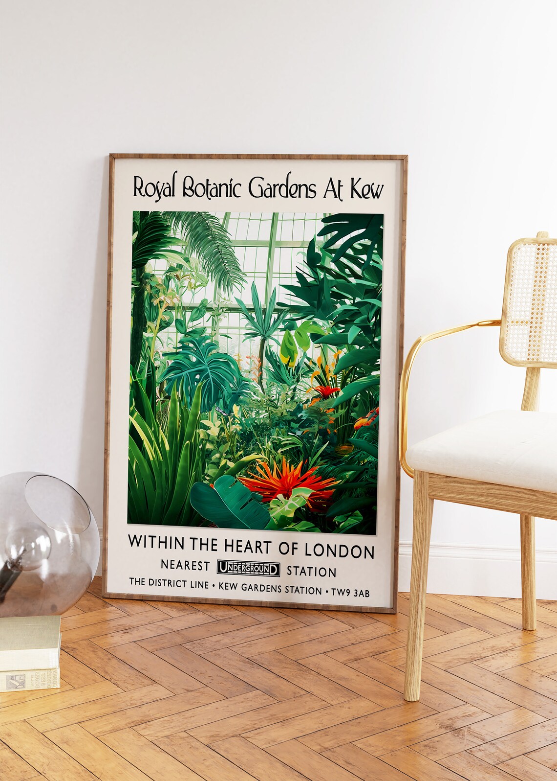 Royal Botanic Gardens Kew Tropical Greenhouse London Art Poster - Image 2