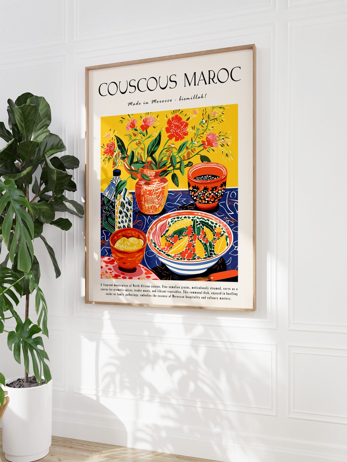 Moroccan Food Poster, Islamic Kitchen Art Print - Image 3