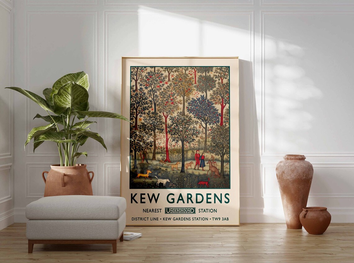 William Morris Kew Gardens London Floral Art Print - Image 3