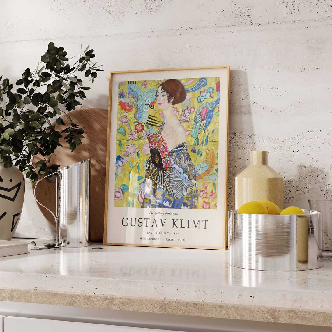 Gustav Klimt Lady with Fan 1918 Classic Gallery Exhibition Poster - Image 3