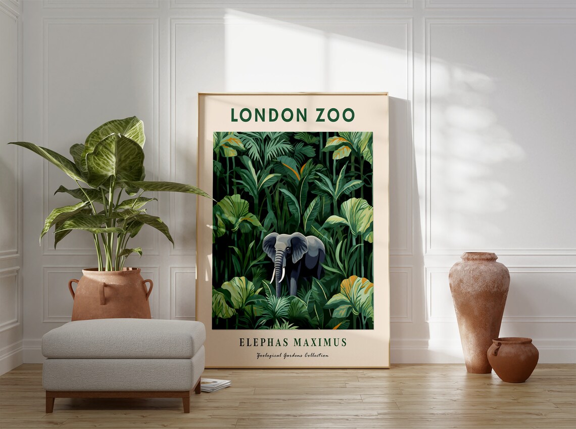 London Zoo Vintage Poster, Jungle Animal Art Print - Image 2