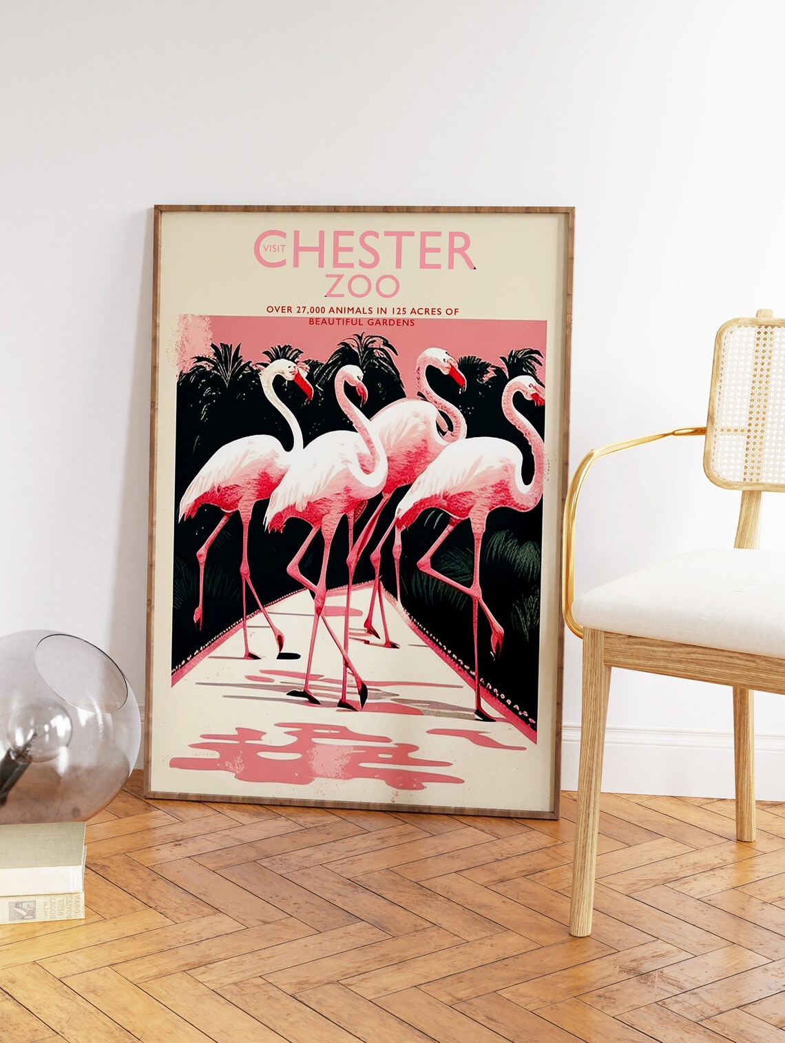 Vintage Chester Zoo Poster, Lion Retro Travel Poster - Image 2