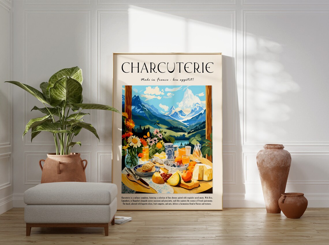 French Cheese Vintage Food Poster, Kitchen Decor - Image 2