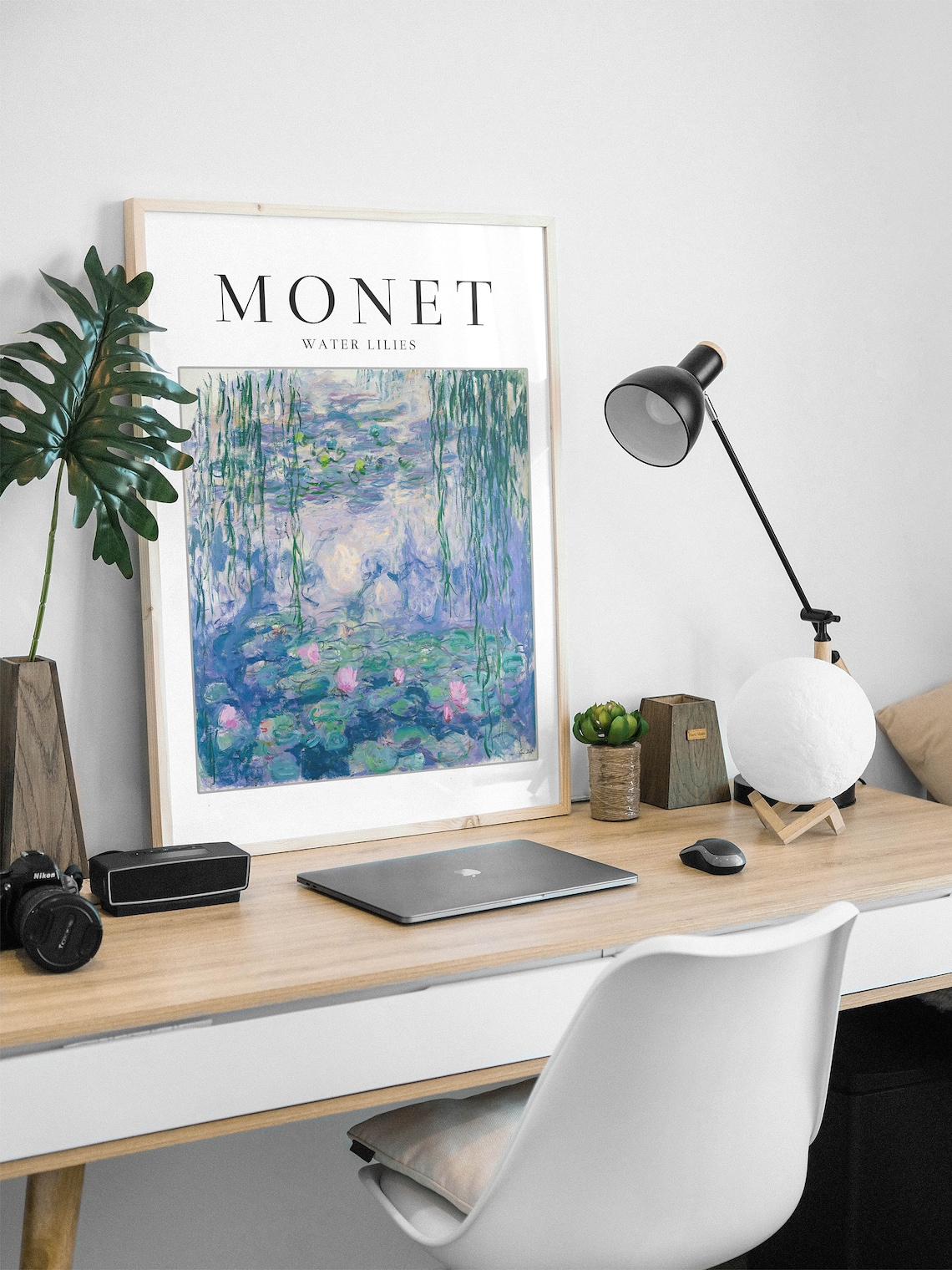 Monet-Inspired Water Lilies Art Print, Floral Wall Art - Image 3