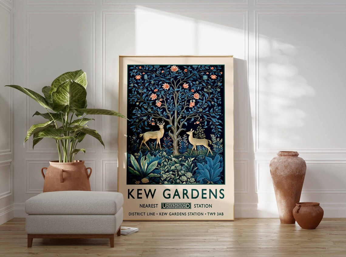 William Morris Forest With Deer Poster, Vintage Art - Image 3