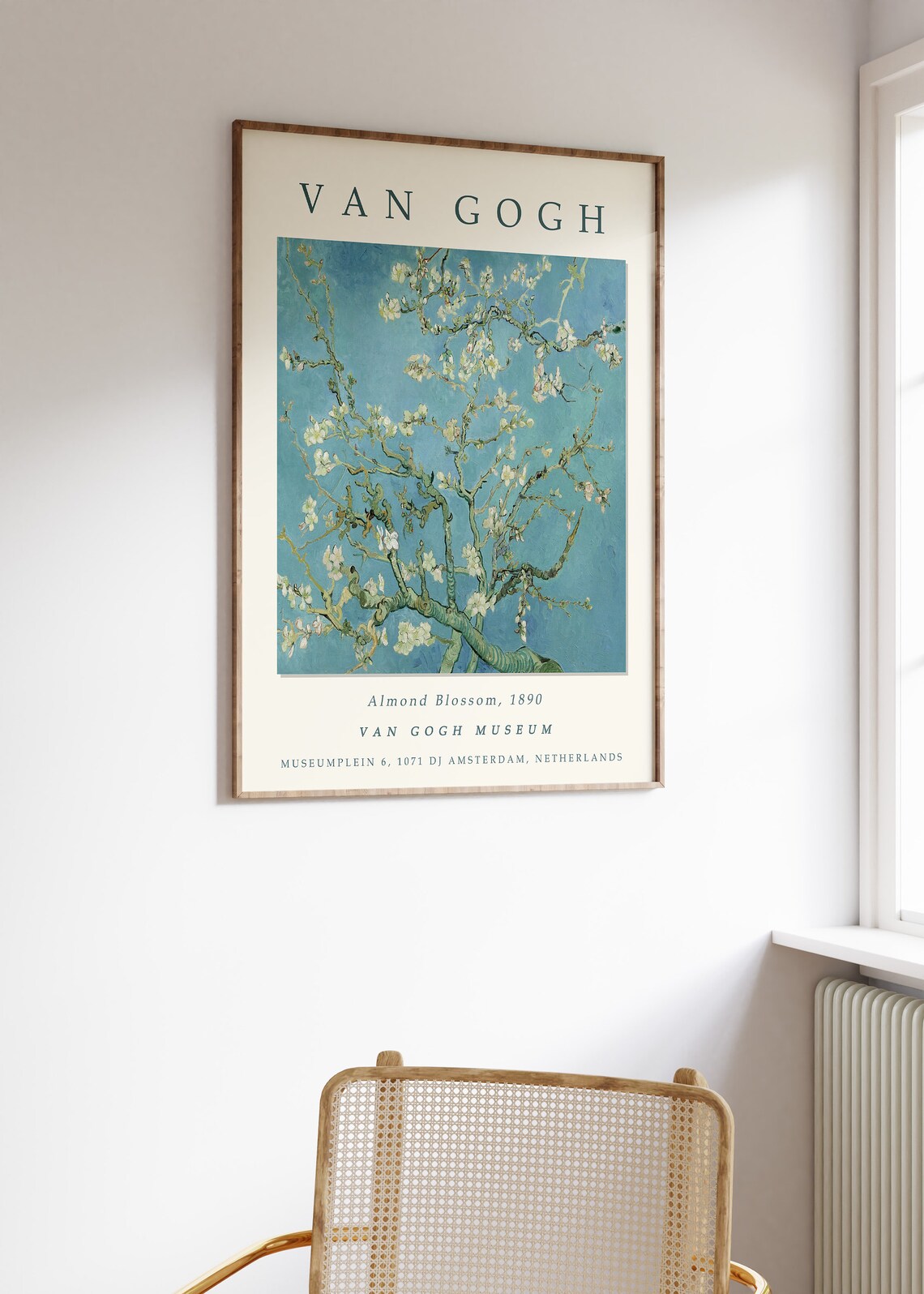 Van Gogh Almond Blossom Exhibition Art Print - Image 3