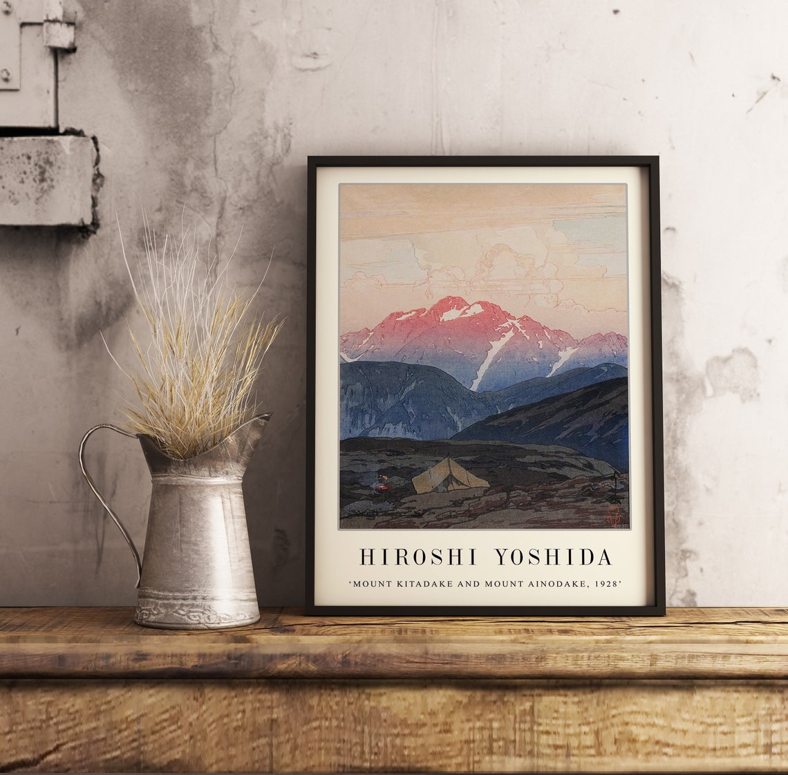 Hiroshi Yoshida Mount Kitadake And Ainodake 1928 Woodblock Poster - Image 2